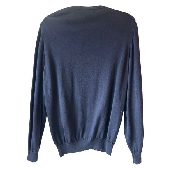 Mario Gilberti Men's V-neck Argyle Sweater Pure New Wool M - Picture 2 of 6